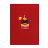 Creative 3D Birthday Card Beautiful 3D Cats Decorated Birthday Card Colorful Print Birthday Greeting Card