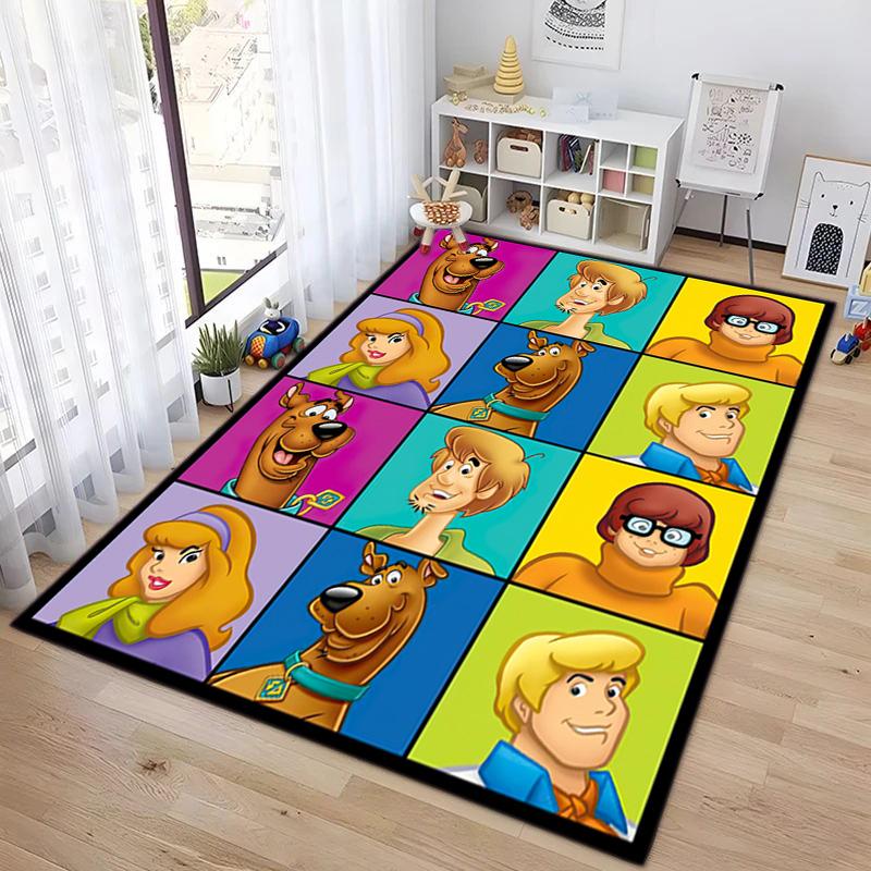 Halloween cartoon comedy adventure movie Scooby-Doo carpet is suitable for living room and bedroom doormats office balcony decorative carpet V14