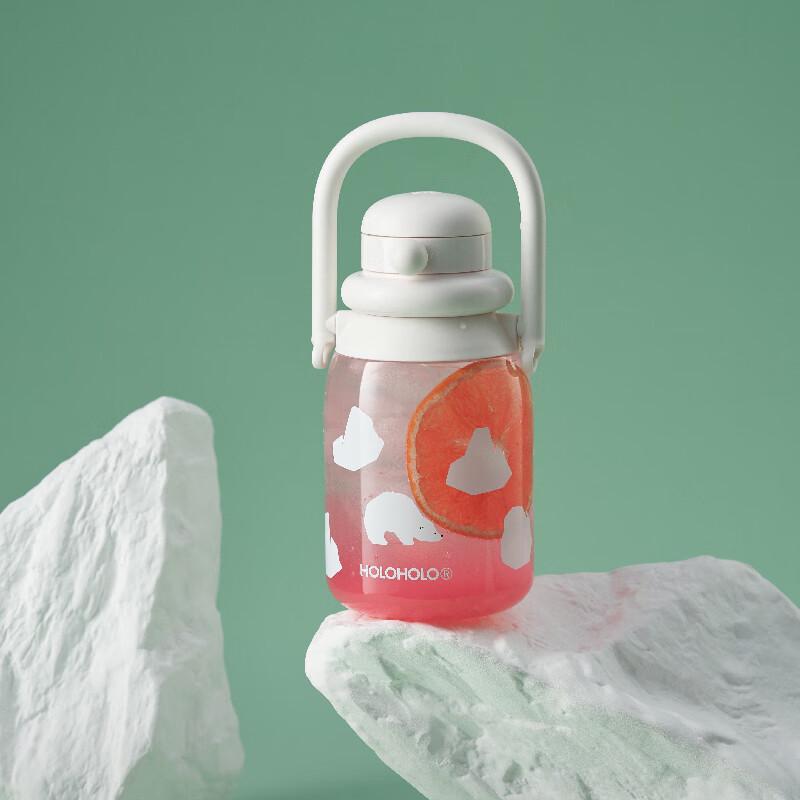 HOLOHOLO Magritte Large Capacity Straw Water Bottle 1000ml