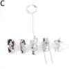 4/5Pcs Fingertip Ring Irregular Metal Silver Color Finger Ring Set Women Alloy Finger Cot Chain Nail Ring Party Jewelry