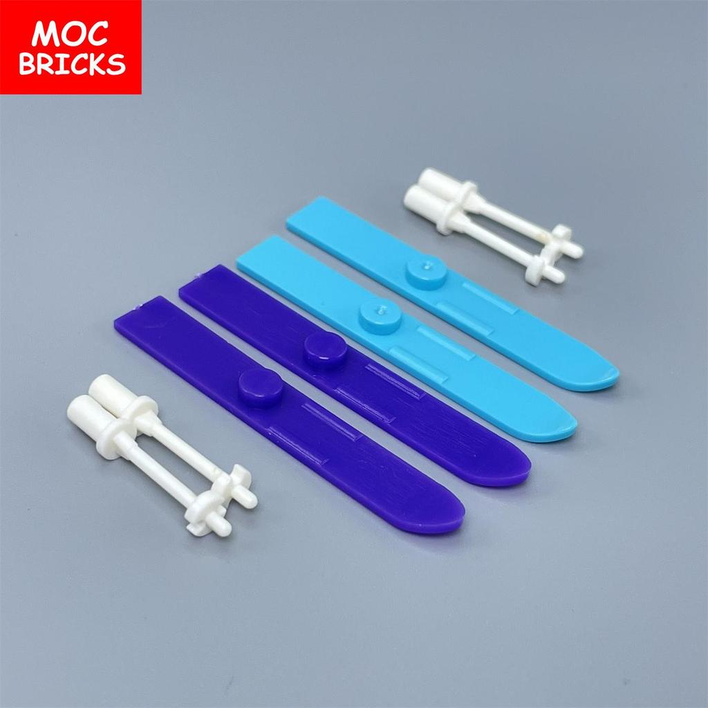 6sets MOC Bricks Utensil Ski Skiing Pole 90509 90540 Assembled Building Blocks Accessories Children's Toys Plastic Dolls