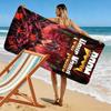 Name Custom Rockstar Doomguy Print Beach Towel, Large Soft Quick Dry Towel for Beach Camping Swimming