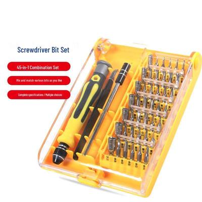 45-in-1 Multifunktionales Reparaturwerkzeugset mit magnetischen Schraubendreherbits für Mobilgeräte, Tablets, Uhren und Heimwerkerbedarf