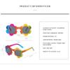 Kids Flower Sunglasses Rainbow Colorful Cute Round Kid Eyewear For Toddler Kids Boy Girls Outdoor Activities