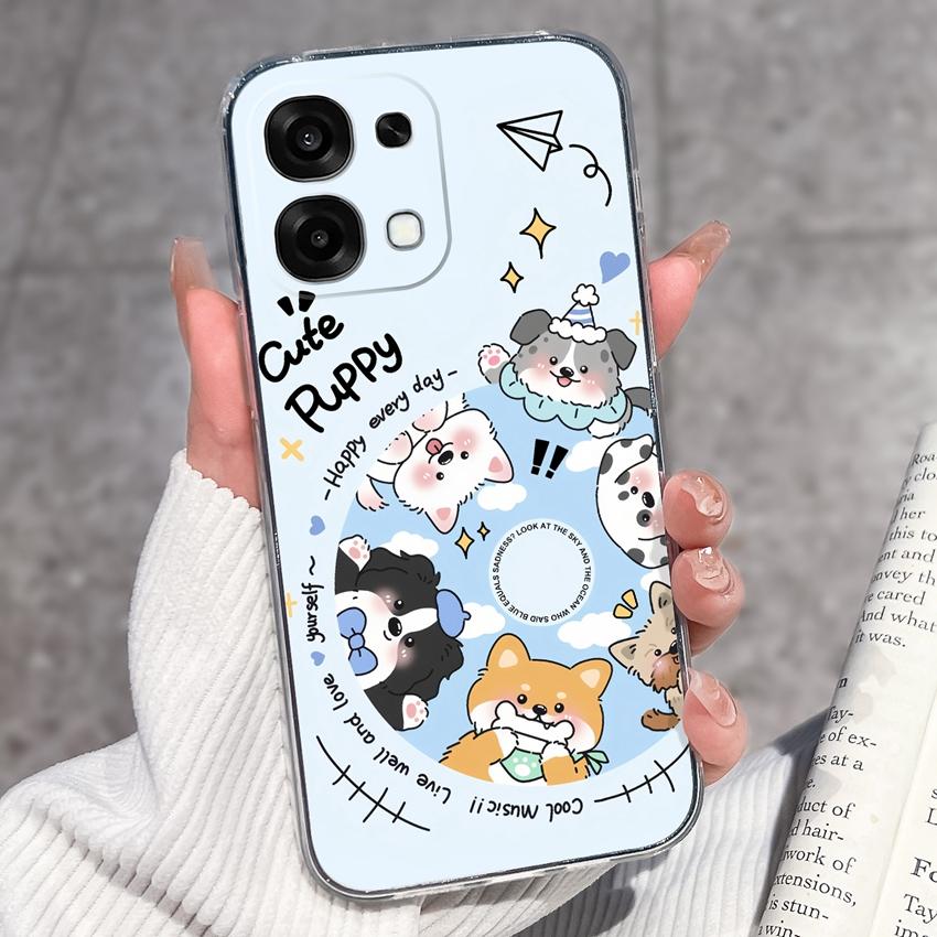 For Oppo A6 Pro A6x A5x K13 Realme 15X C85 V70 V70s CT 7 7T 8 Phone Cases Beautiful Sakura Butterflies Patterns Casing Soft Silicone TPU Clear Housing