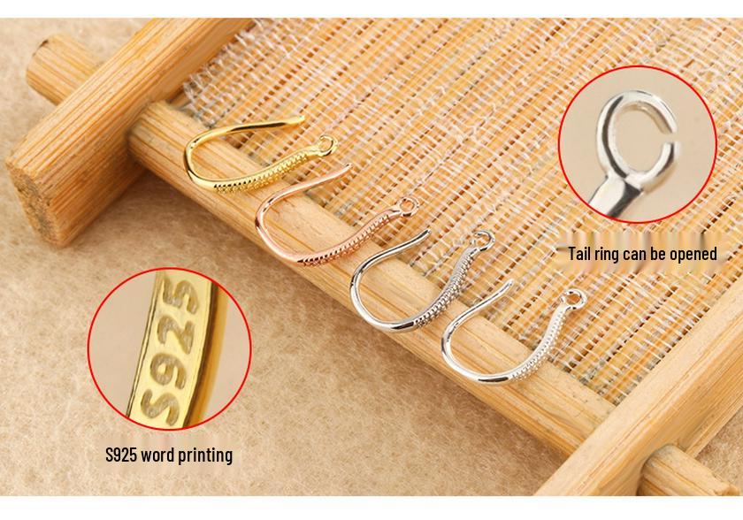 Tingxiang DIY Jewelry: S925 Sterling Silver Earring Hooks & Pendants for Handmade Projects