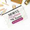 Personalized Makeup Bag Pencil Case Custom Teacher Name Stationery Bags Travel Toiletry Organizer Pouch Thanks Gift for Teacher
