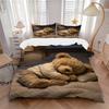 3-delige Anime Teddybeer Beddengoedset - Bevat Eén Dekbedovertrek en Twee Kussenslopen (Geen kern) - Perfect voor Slaapkamer- en Gastenkamerdecoratie,