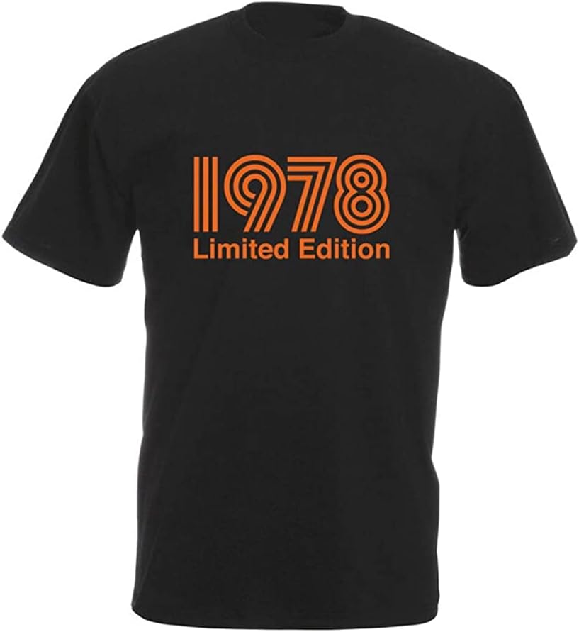 1978 Limited Edition Orange Text Cool T Shirt 4XL чёрный