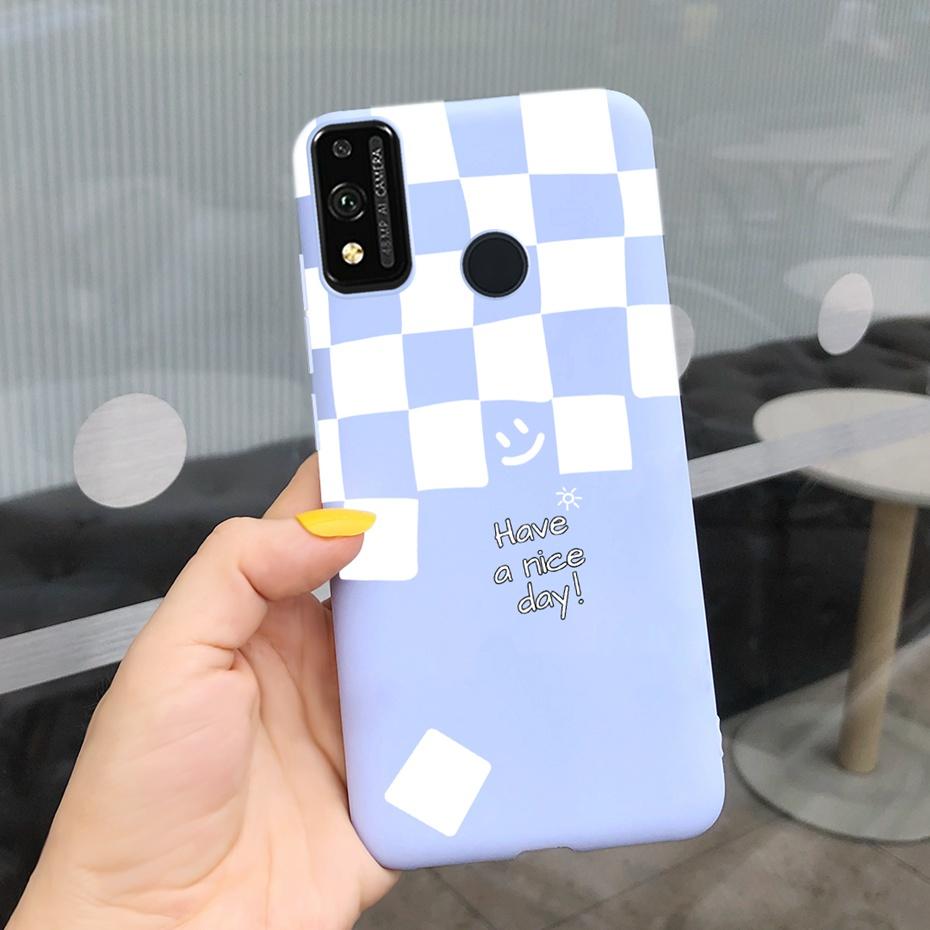 For Honor 9X Lite JSN-L21 Phone Case Honor 9X STK-LX1 Lovely Printing Macaroon Silicone Soft Cases Cover For Honor9X 9 X Lite
