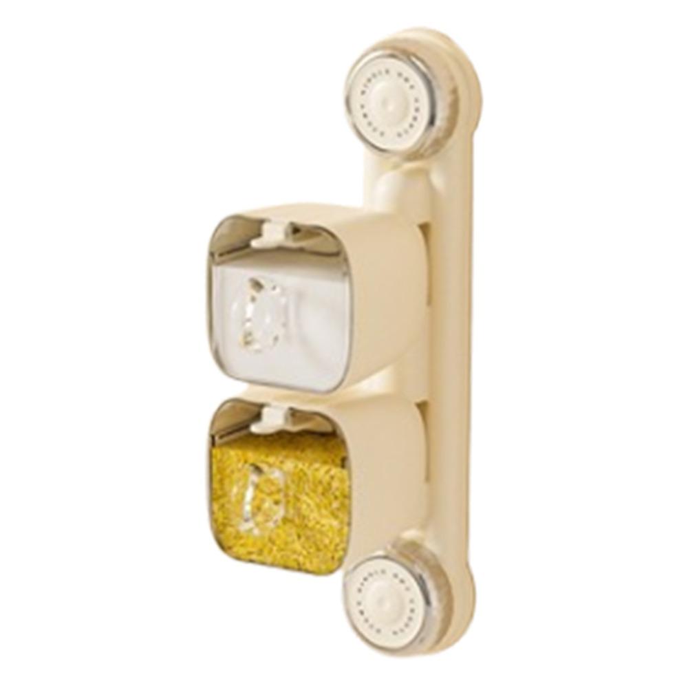 Punch Free Wall Mounted Condiment Container 2/3 Grids Condiment Storage Rack Seasoning Jar Salt