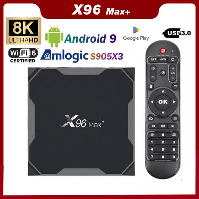 X96 MAX Plus Smart TV Box Android 9.0 Amlogic S905X3 Τετραπύρηνος 4GB 64GB 32GB 8K HD TVBOX Διπλό Wifi BT 1000M H.265 X96Max Plus Set top box 2GB 16GB