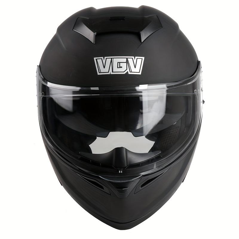 Motorcycle Flip Helmet for Men & Women - All-Season ABS Safety Helmet with Large Tail Wing & Built-In Tail Light,