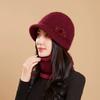 Bucket Hat Autumn Hat Ladies Winter Warm Wool Hat Basin Hat