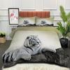 Couette Grosse Tigre Ensemble Trois Pièces Literie Impression Numérique Literie Textile de Maison Kit Couette