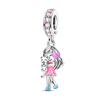 Newest Stunning Charm Bead copper Lover Flowers Dangle Cute Pets Pendants Compatible With Authentic Bracelets Do It Yourself Jewellery