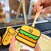 Portable Green Frog Storage Bag Key Ring Keychian Earphone Bag Cartoon Silicone Wallet  School