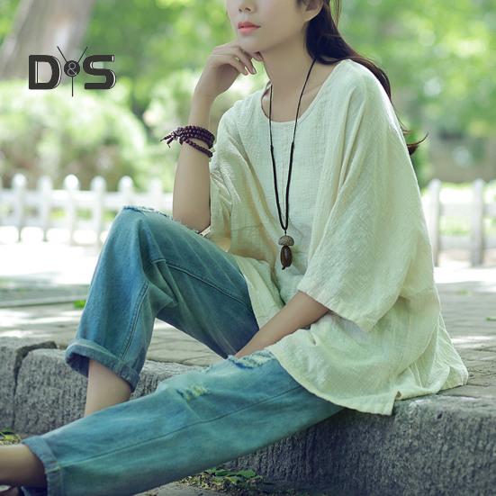 

Женская летняя футболка большого размера с рукавами три четверти, модная женская летняя футболка с нерегулярным подолом