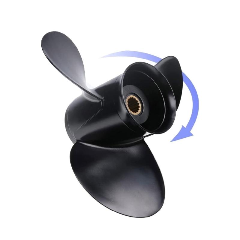 3-Blatt Außenborder-Propeller für 25PS 30PS 35PS 40PS 45PS 48PS 50PS 55PS 60PS 70PS Motoren 48-816704A45, 13 Zähne Keilverzahnung