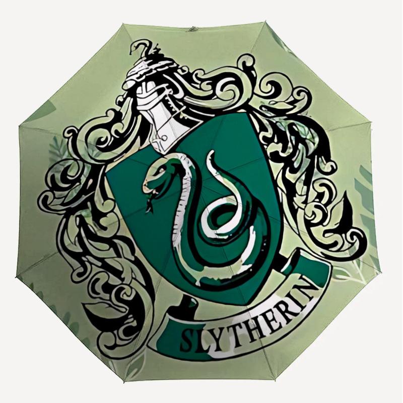 1PC Slytherin Crest Umbrella-8-Rib Reinforced, Automatic Open, Lightweight & Durable, Cute Fashion Accessory for Outdoor, D2712