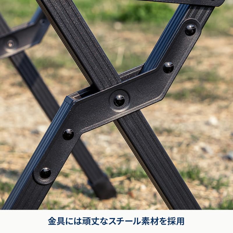 Hilander Aluminum Cooler Cooler Box Stand for Features Lightweight Aluminum Foldable and Includes a Storage Ideal for Outdoor Stand, Black. Camping.