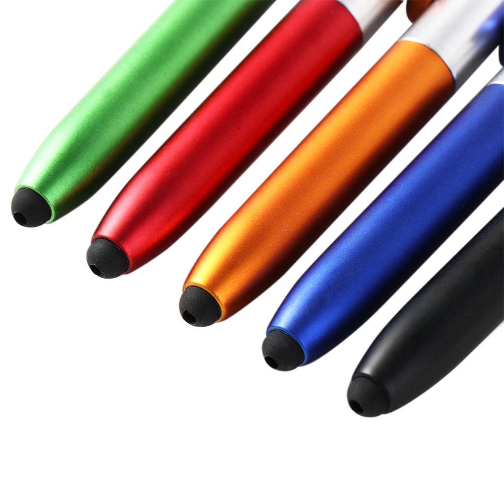 Night Reading Stationery Stylus Pen Writing Pen Ballpoint Pen with LED Light Cellphone Holder