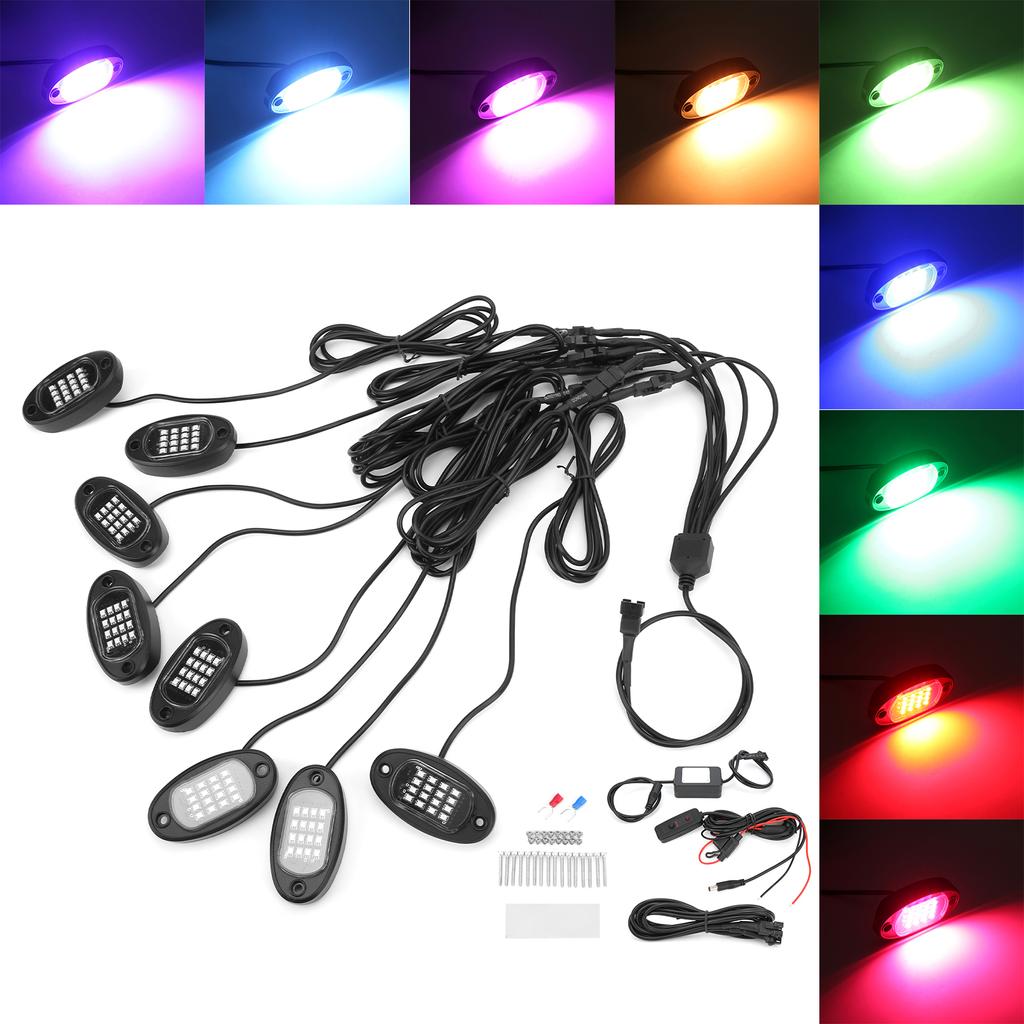 Car LED Ambient Light Underpan Bluetooth Remote Control 1V8 for Off‑Road Trucks ATV UTV Motorcycles