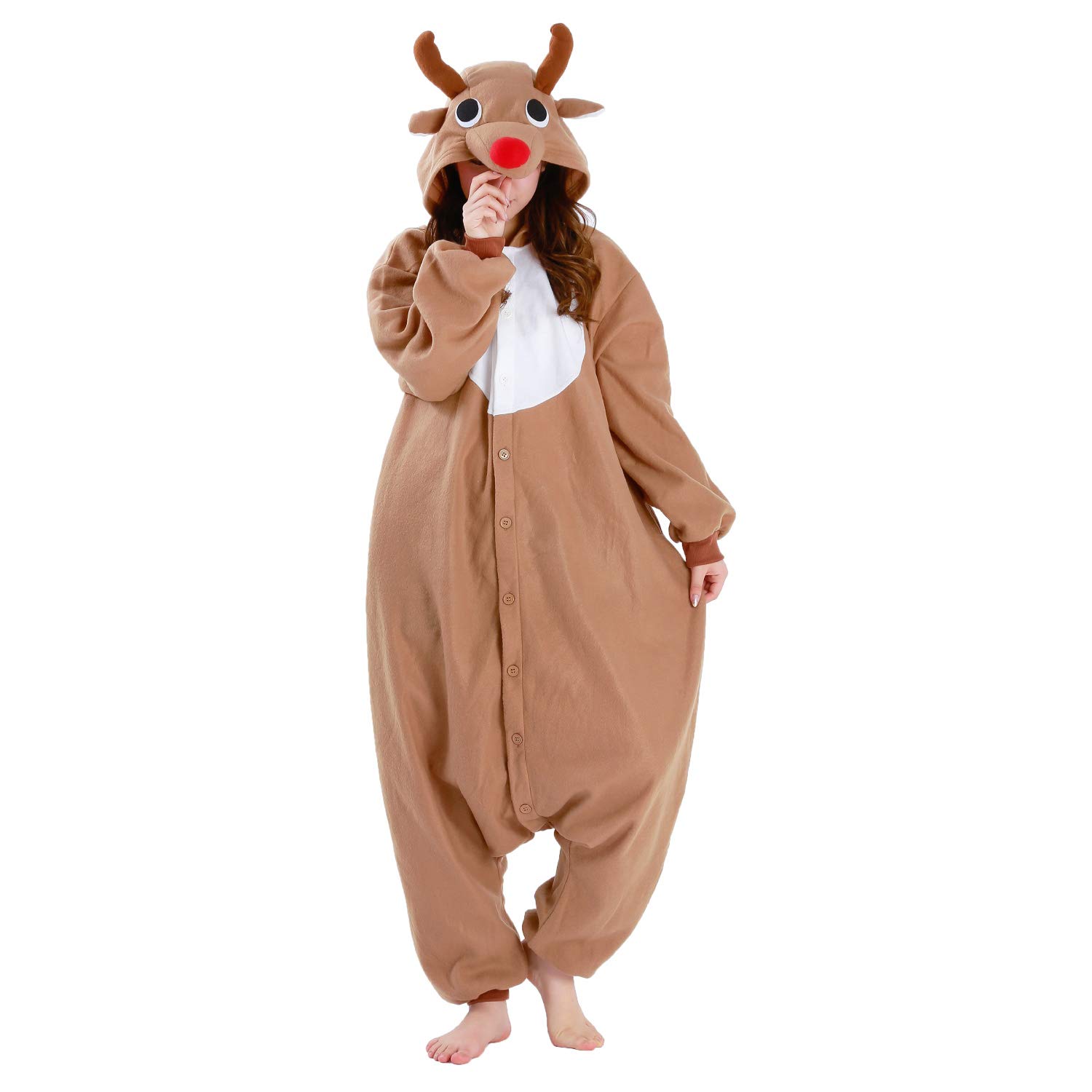 

SAZAC Fleece Kigurumi Reindeer Beige бежевий