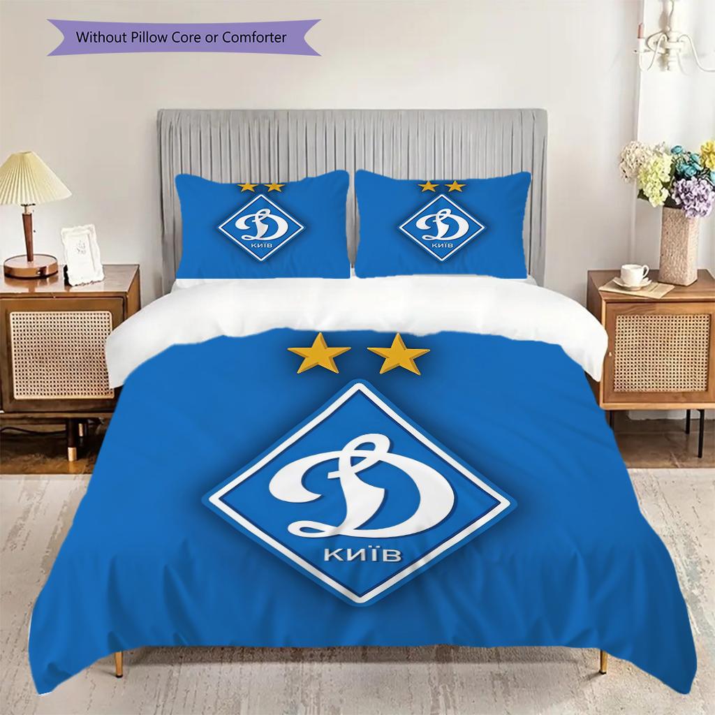 Dynamo Kyiv Pattern Bedding Quilt Set Quilt Cover Pillowcase Home Decoration Birthday Gift (1 * Duvet Cover + 2 * Pillowcase, Without Core)