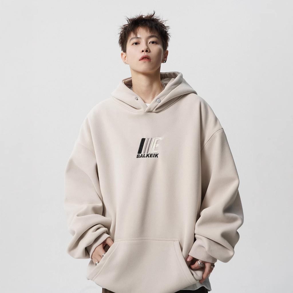 Hooded Sweater Men's Autumn Casual Couple Hoodie High Street Versatile Embroidered Loose Coat