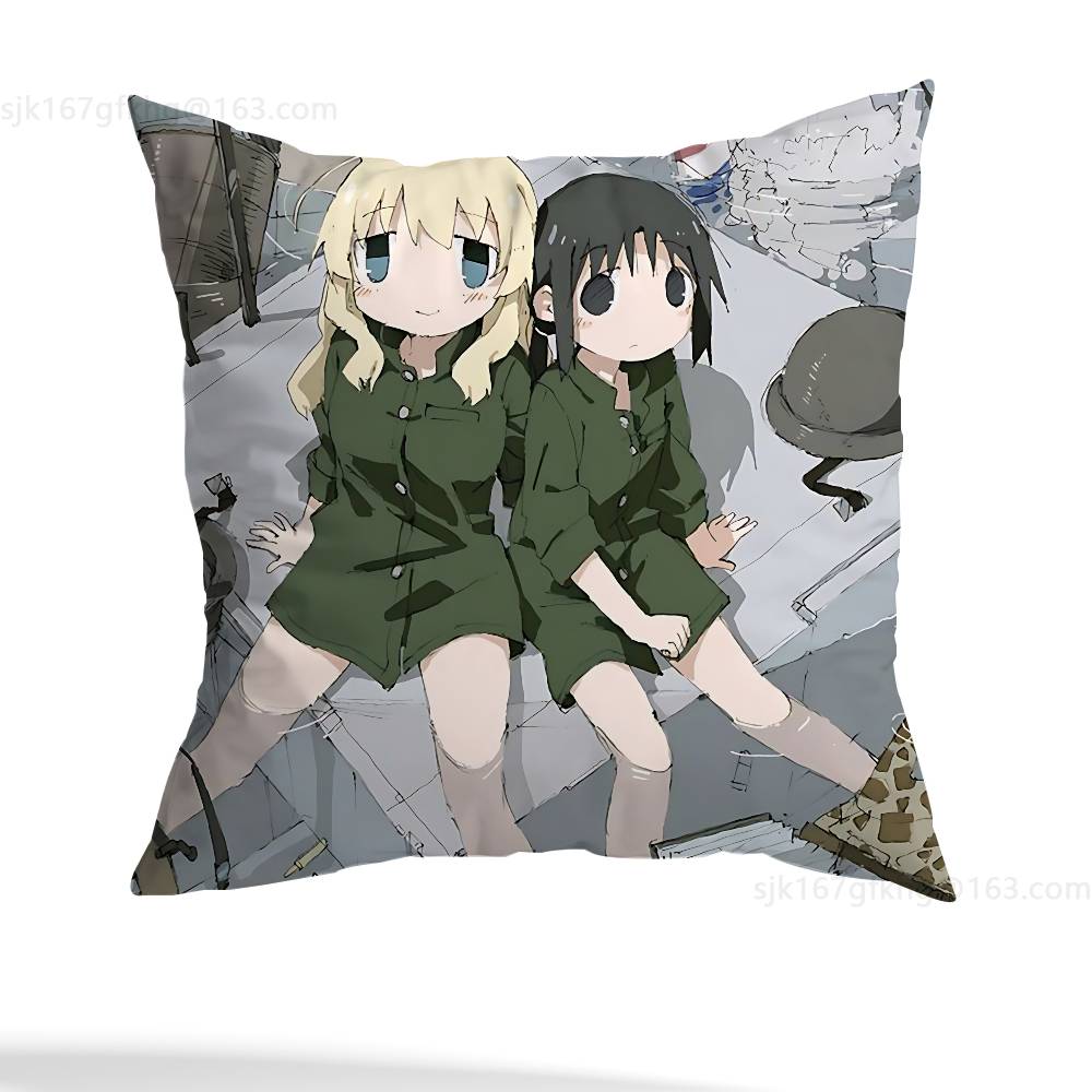 Girls L-Last Tour Pillow Case Anti-dustmite Pillowcase Invisible Zipper Silky Short Plush Sofa Cushion Cover