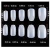NPAH Acrylic False Nail Tips, 500 PCS Artificial Fake Nail Tips for Nail Art, 10 Sizes Full Cover Nail Extensions for DIY Manicure, Professional Sal