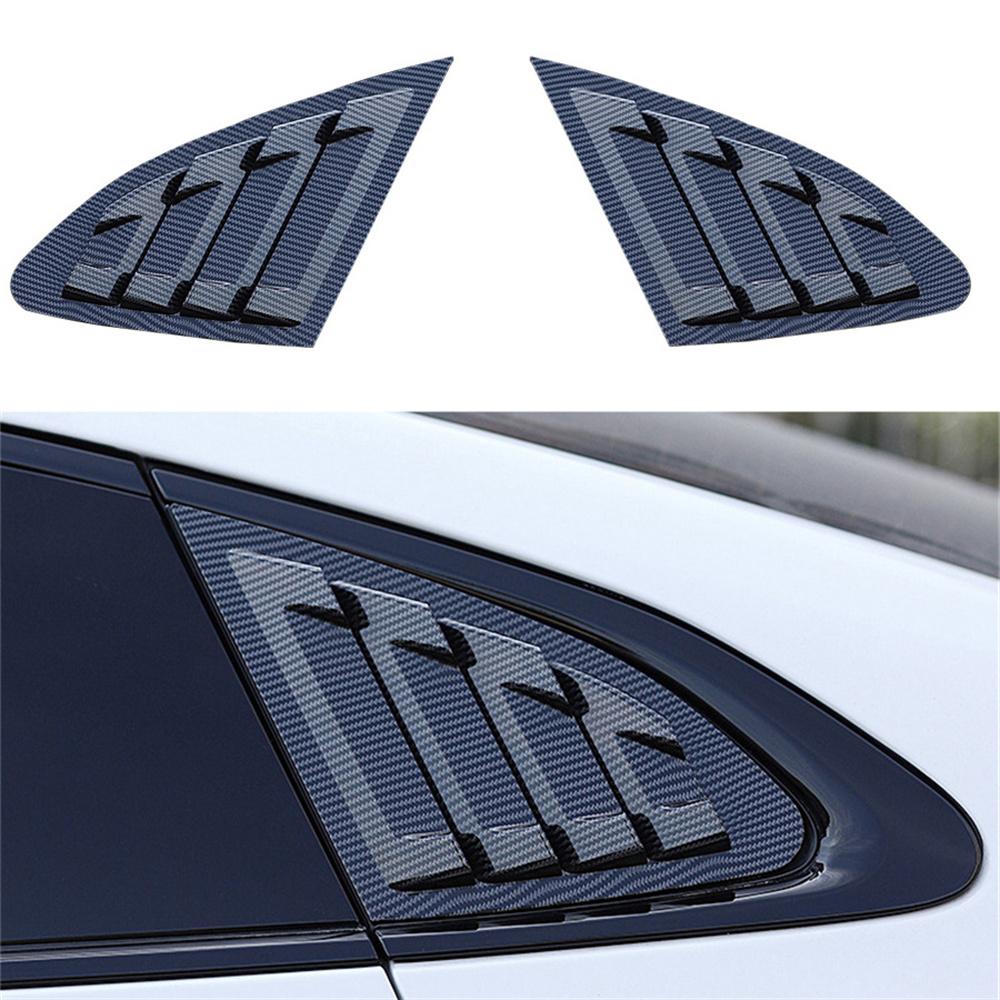 Side Window Louver Shutter Cover Carbon Fiber Abs For 16-20 Chevrolet Malibu Usa