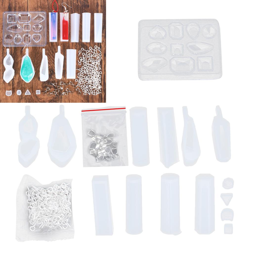125Pcs Silicone Molds Set Easily Demoulding Complete Tools Durable Safe Jewelry Mold for DIY Jewelry Craft Making