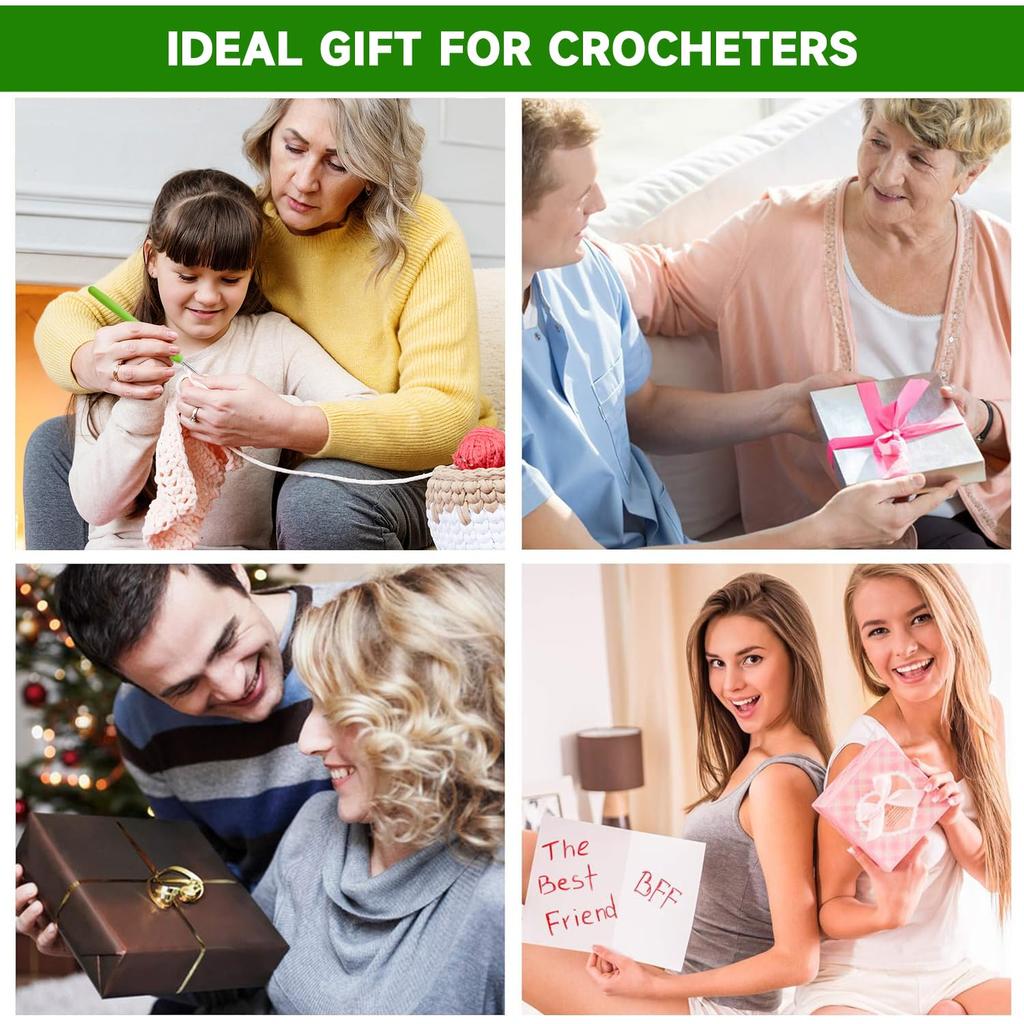 Inscraft Crochet Hook and Knitting Needle Sewing Rope Knitting Yarn Row Row Storage Case Handicraft Basic Introductory Kit 73-piece Set, Needle,