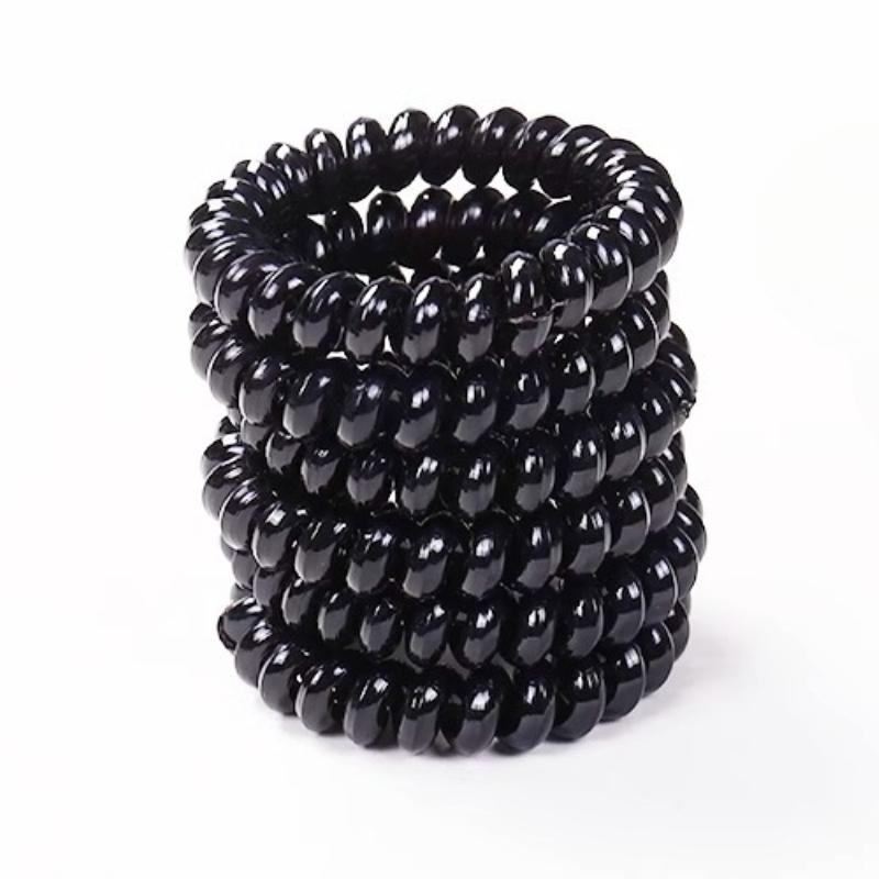 10Pcs/set Small Telephone Line Hair Ropes Girls Elastic Hair Bands Kid Ponytail Holder Ties Gum Hair Accessori Gifts 3-5cm Black