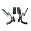Universal 8mm 10mm Motorcycle Handle Bar End Rear Side View Mirrors Aluminum Rectangle Blind Spot Blue Rearview Side Mirror