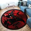 Berühmter Cartoon NARUTO Protagonist Uzumaki Naruto runder Teppich weiche Heimdekoration rutschfeste Fußmatte Outdoor Picknickmatte Teppich M6