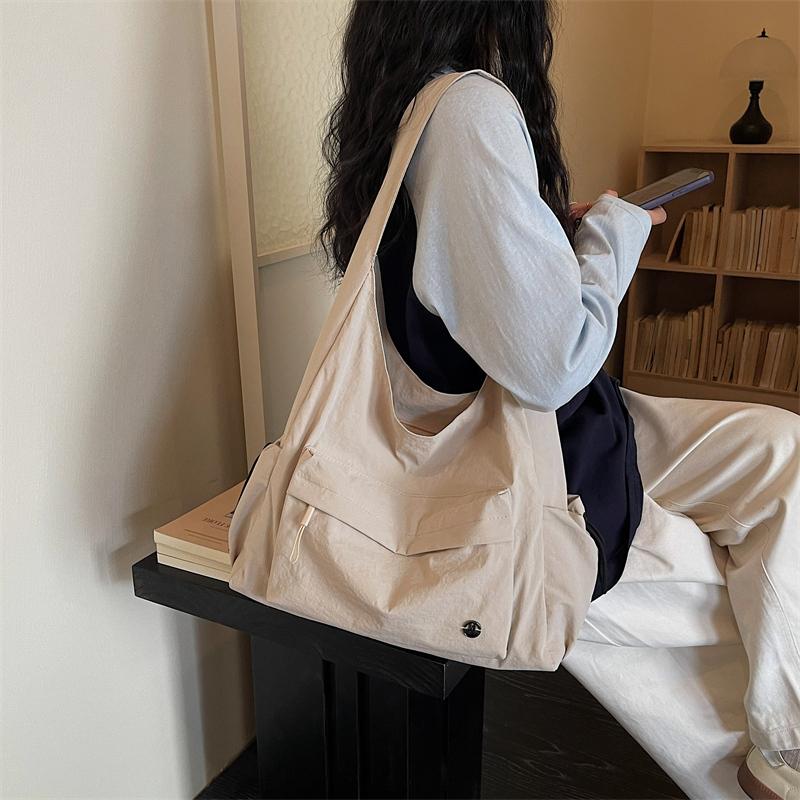 Women's Bag Large Capacity Tote Bag Solid Color Handbag Underarm Bag