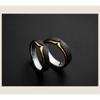 Adjustable Sterling Wing Motif Ring Men Women Minimalist Asymmetrical Geometric Finger