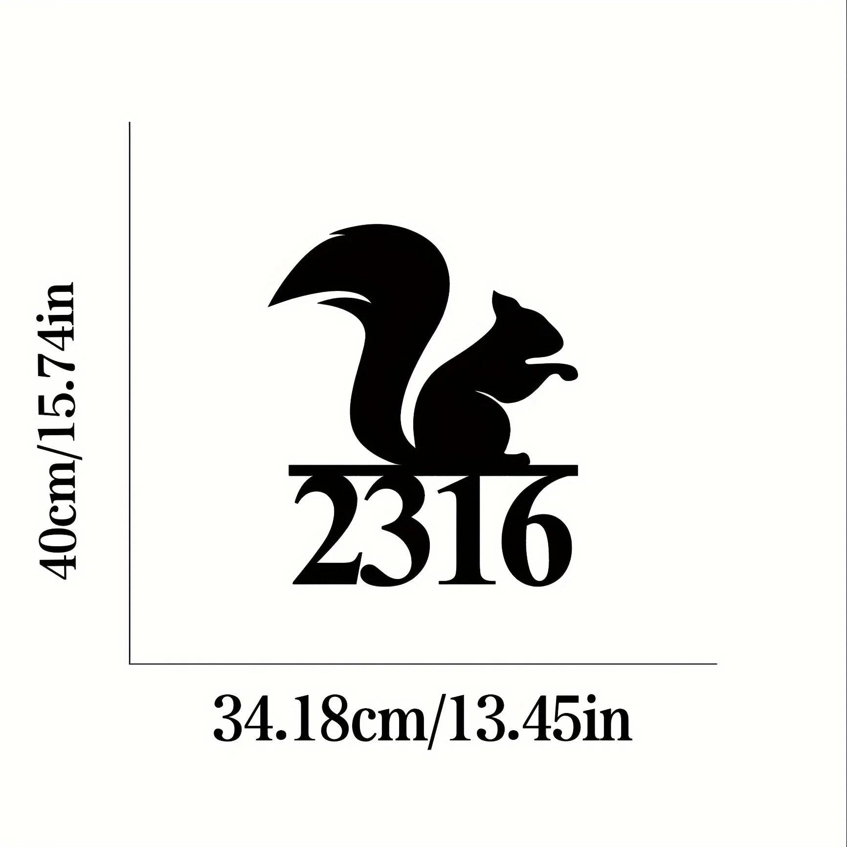 

Золотой персонализированный знак с изображением белки, уникальное подвесное металлическое украшение