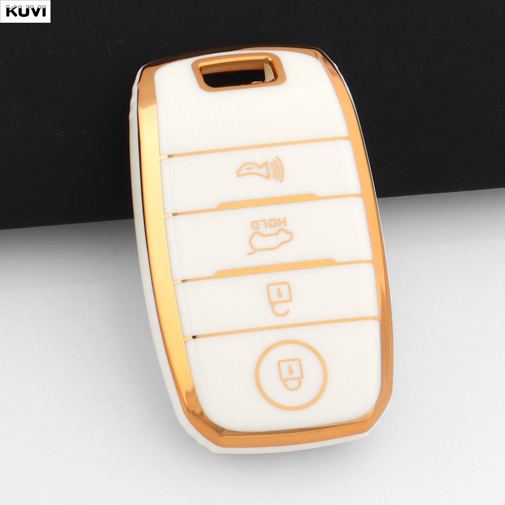 

New Tpu Car Remote Key Case Cover Shell Fob For Kia Sportage Cerato Optima K2 K3 K4 K5 Rio Picanto Soul Sorento Sedona 4 Buttons
