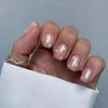 Short Fresh White Flower Small Flower Ins Wind Removable Wear Nail Nail Piece Press On Nails