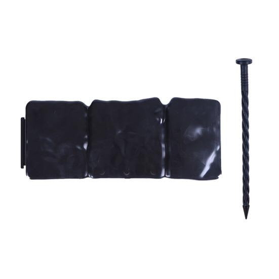 Imitation Stone Garden Fence Garden Landscaping Edging Border Panel Decorative Plastic Retaining Border with Stake for Flower Bed Path Lawn Outdoor