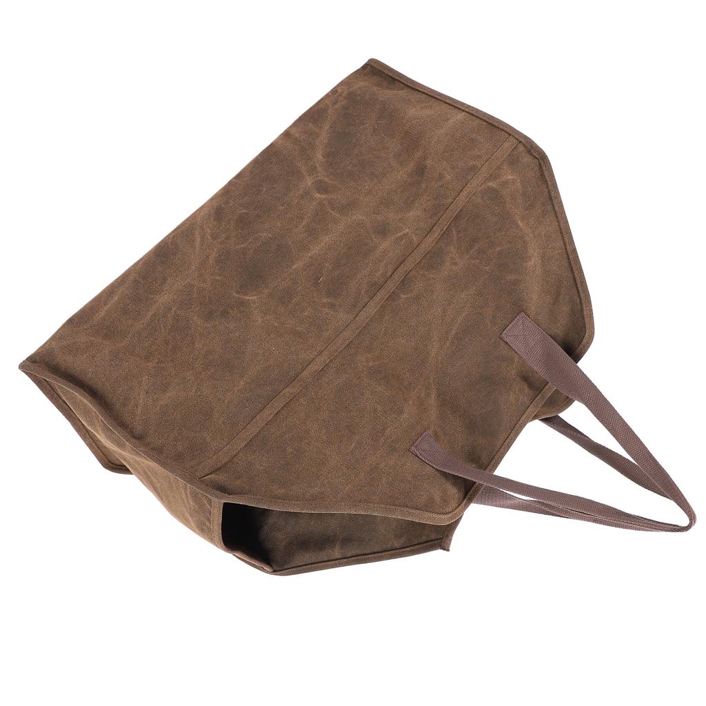 Heavy Duty Canvas Firewood Bag Large Firewood Holder Shopping Bag Fireplace Wood Stove Accessories