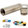 Aluminum Alloy Waterproof Drug Case Outdoor Survival Storage Container Dry Bottle LSand Color