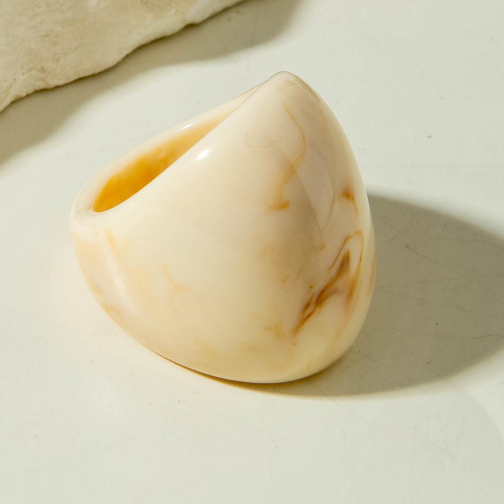 Accessories Geometric Punk Style Retro Ring, Glossy Acrylic Ring Ring Wholesale