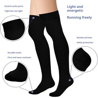 1 Pair Compression Stockings Women Men Thigh High Closed Toe 20-30 MmHg Graduated Support Compression