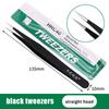 1/2Pcs Anti-Static Metal Tweezers Set Pointed Curved Tweezer Precision Maintenance Industrial Tool Electronics Repair Tools