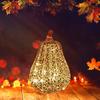 Glass Pumpkin Lights LED Lighted Pumpkin Fall Thanksgiving Table Centerpiece for Bedroom Bathroom Hallway Home Decoration